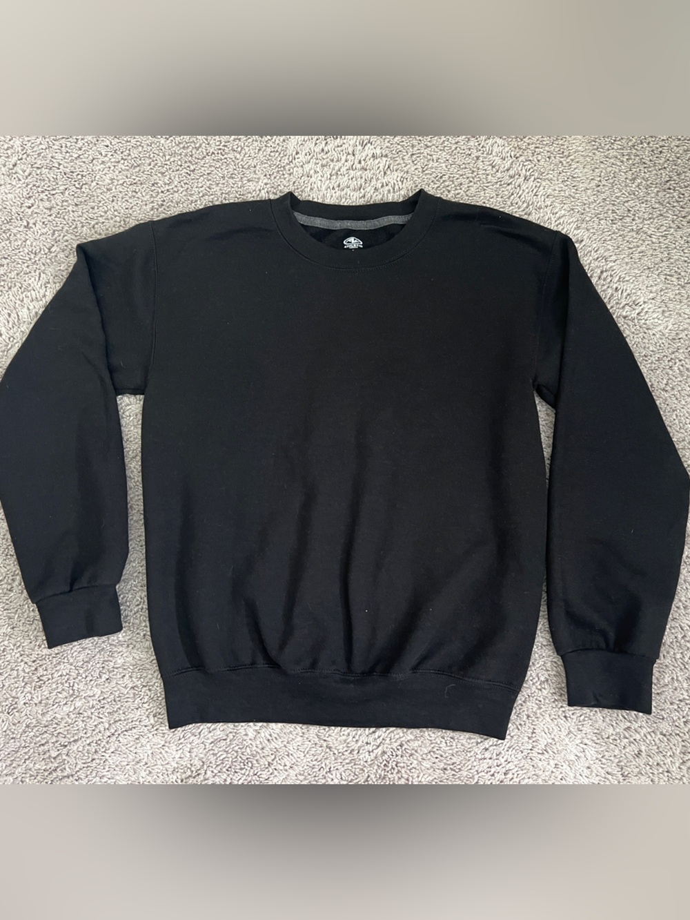 Athletic Works Black Crewneck Sweatshirt with White Logo